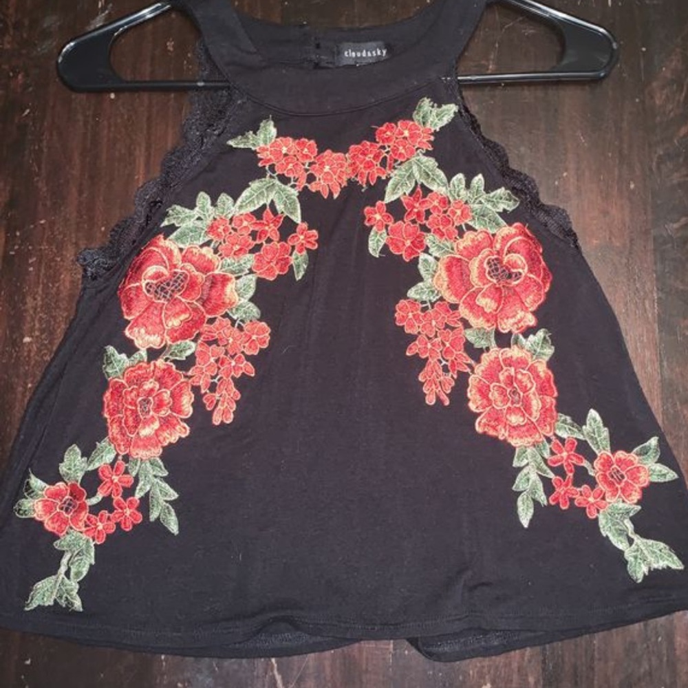 Black crop top